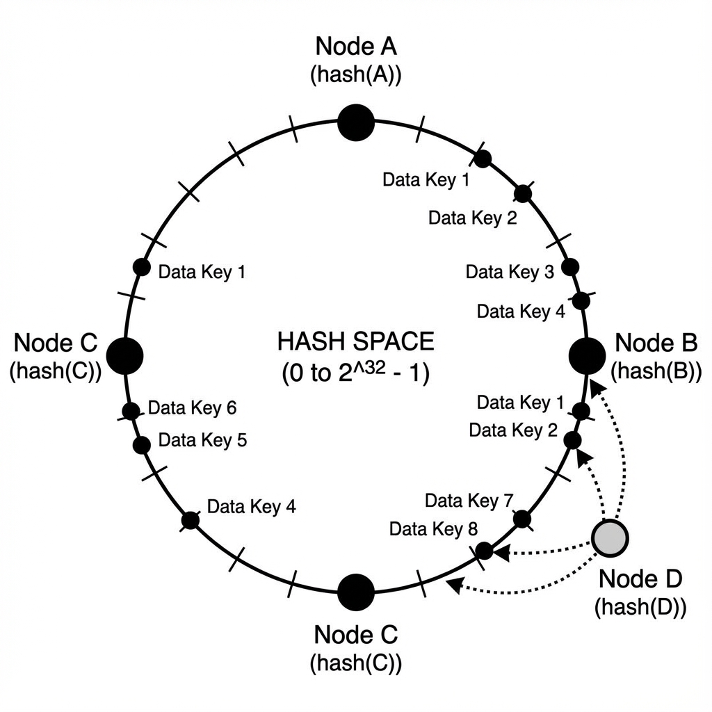 Technical Diagram: Consistent Hashing Ring